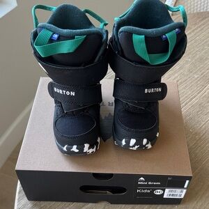 Burton Kids' Black and Green Snow Boots